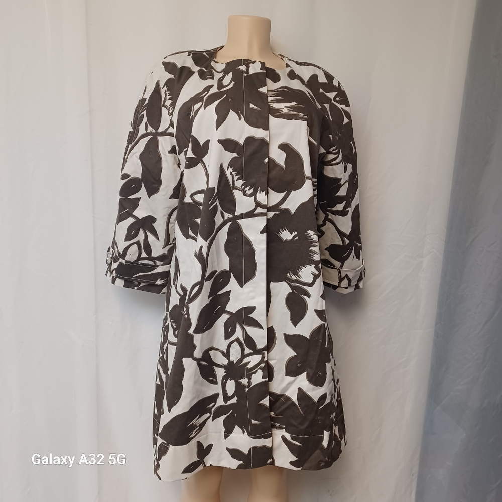New York & Company brown and Beige Floral Jacket Size XL - Picture 11 of 15